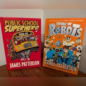 🍁Public School Superhero & House Of Robots By James Patterson Hardcover Books